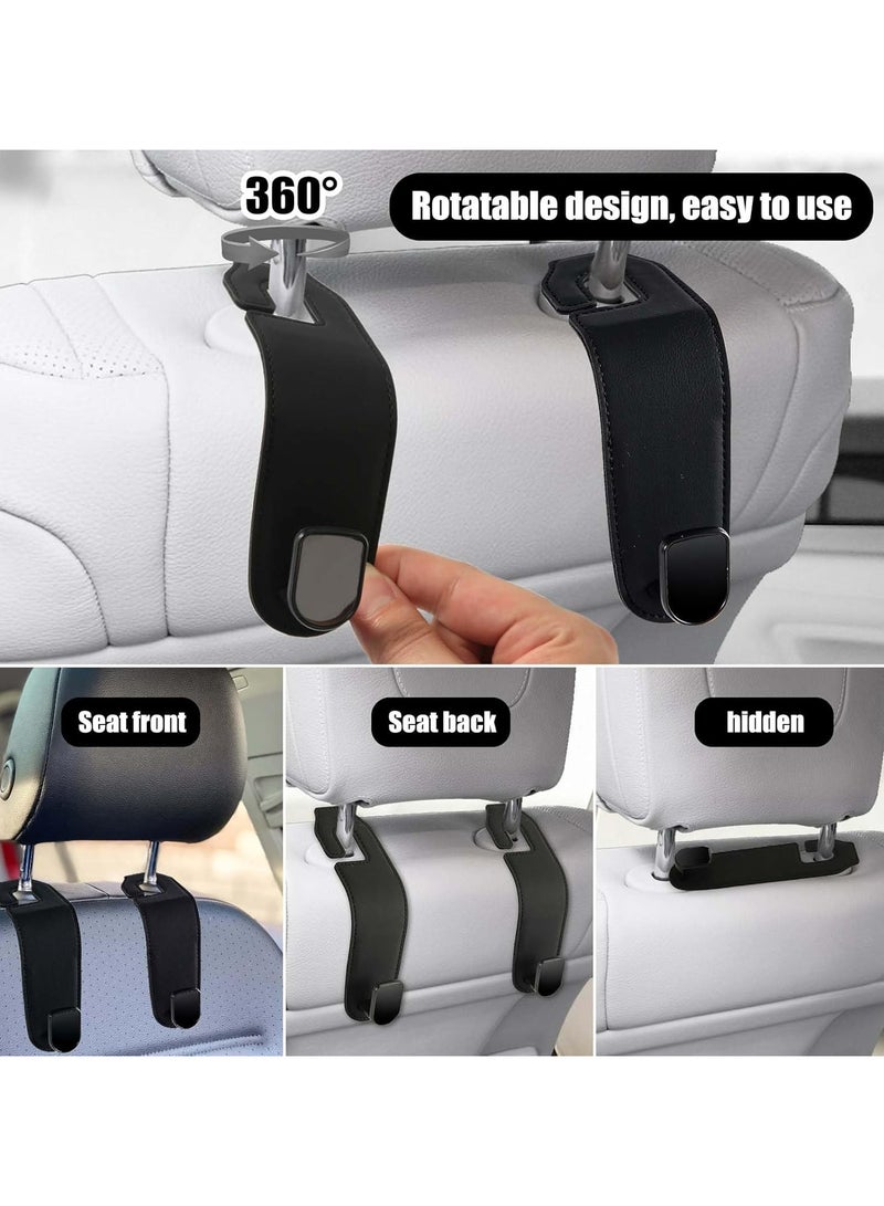 Oasisgalore 2 pcs Black Car Seat Back Hooks, Headrest Hangers for Purse, Umbrellas, Handbag Storage.  - Image 5