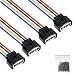 Exqutoo Ignition Coil Female Connector Plug with Harness Pigtail Wires 9098011885 Harness Replacement for Toyota Corolla Camry Highlander RAV4 Chevrolet Prizm 4Pcs - Image 2