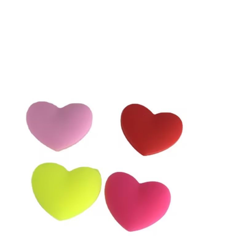 Jinshining Red Heart Shape The Heart Shape Tennis Racket Vibration Dampener Soft Silicon Racket Dampener Cartoon Shape Tennis Racquet Shock Absorbers Tennis Racket for Racquetball - Image 4