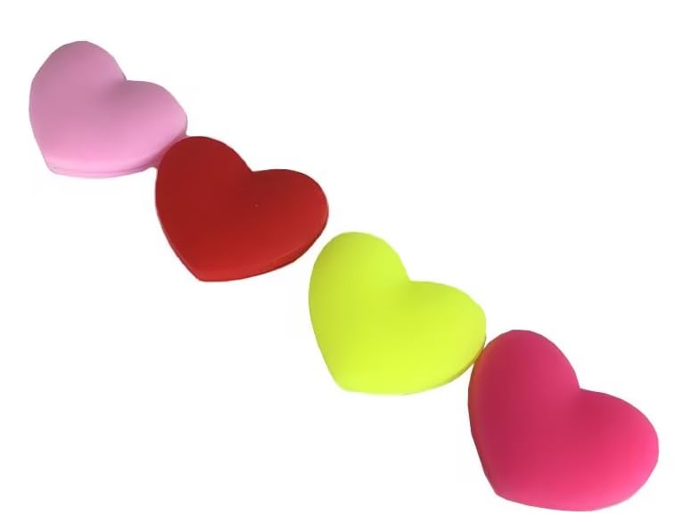 Jinshining Red Heart Shape The Heart Shape Tennis Racket Vibration Dampener Soft Silicon Racket Dampener Cartoon Shape Tennis Racquet Shock Absorbers Tennis Racket for Racquetball - Image 2