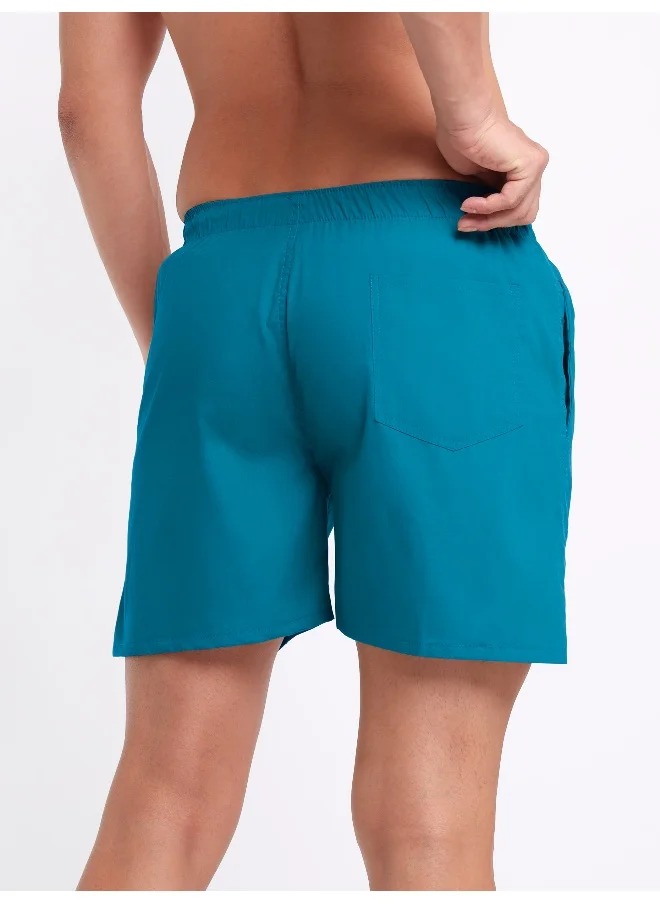 Beyoung Plain Teal Blue Mens Boxer