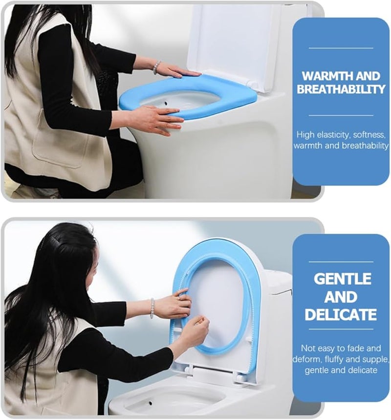 GANAZONO 8pcs Disposable Toilet Seat Covers Elastic Breathable for Home and Outdoor Use - Image 3