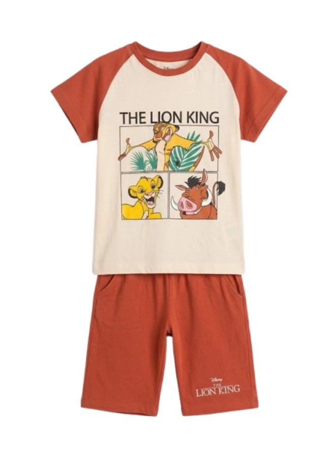 Cute Baby Boy Pajama Set with Simba from The Lion King Print for 1-Year-Old Toddlers Soft & Comfortable Sleepwear Outfit for Everyday Use - Image 1