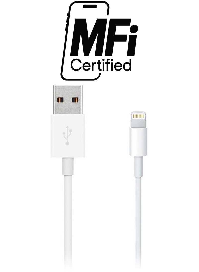كابل Lightning إلى USB (1م) أبيض - Image 1