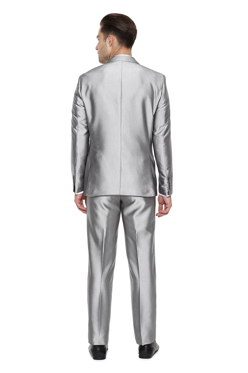 Van Heusen Men's Slim Fit Notch Lapel Lapel Suit (VHSUCSLPF9616140_Grey_40) - Image 2