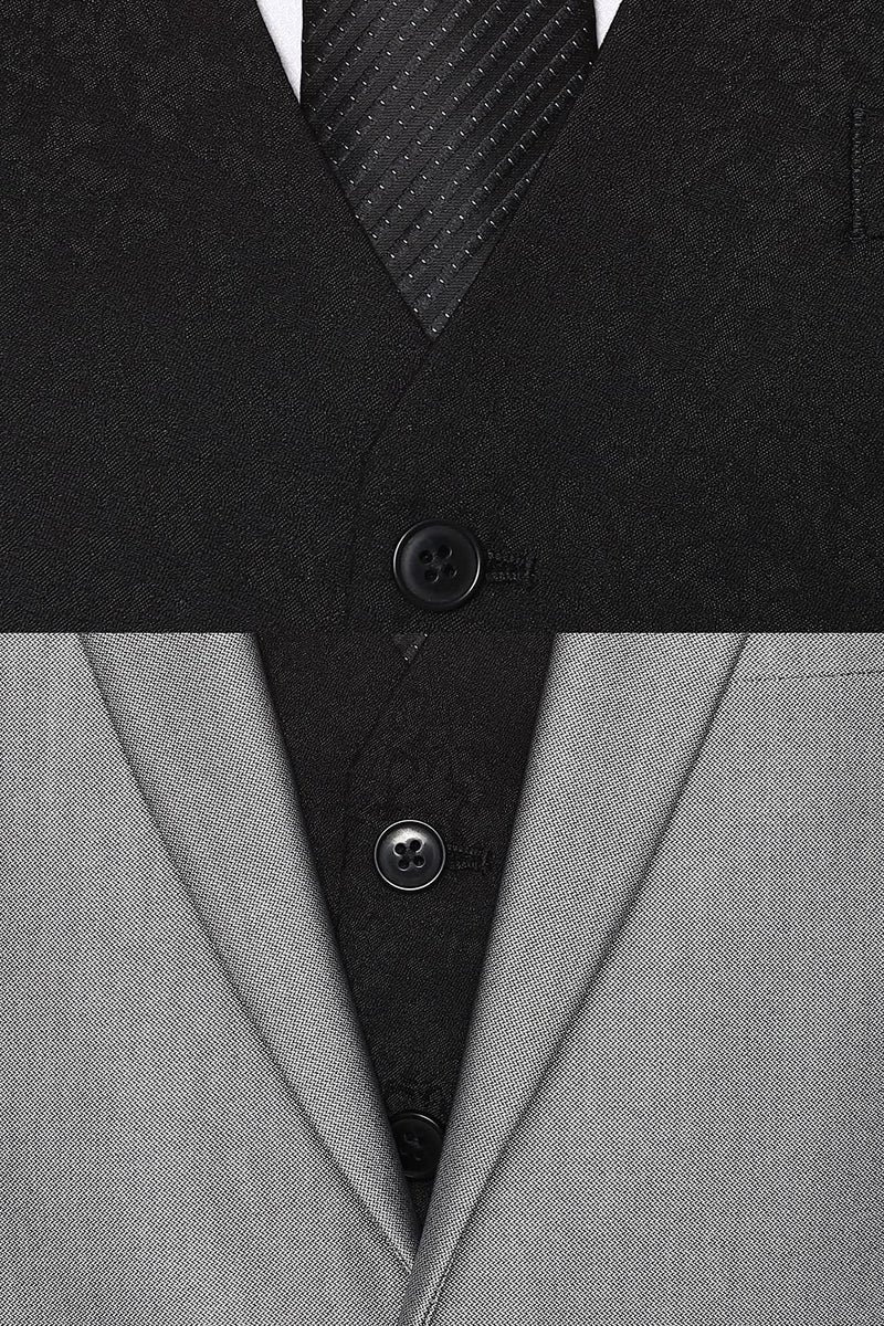 Van Heusen Men's Slim Fit Notch Lapel Lapel Suit (VHSUCSLPF9616140_Grey_40) - Image 5