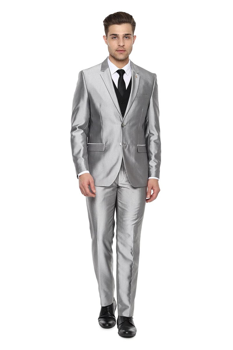 Van Heusen Men's Slim Fit Notch Lapel Lapel Suit (VHSUCSLPF9616140_Grey_40) - Image 1