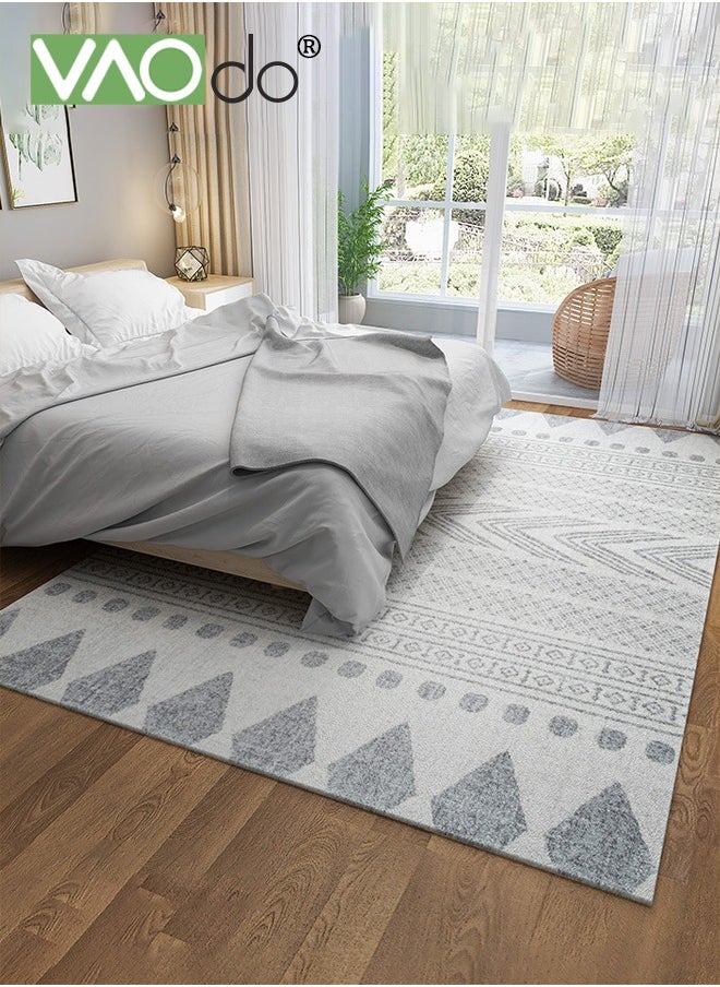 VAOdo - Area Rug Living Room Rugs Large Soft Machine Washable Boho Moroccan Farmhouse Neutral Stain Resistant Indoor Floor Rug Carpet for Bedroom Under Dining Table Home Office House Decor 80*120CM - Image 1