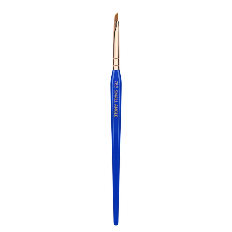 Bdellium Tools Professional Makeup Brush  Golden Triangle 762 Small Angle  With All Vegan and Soft Synthetic Fibers For Shaping  Filling Eyebrows Blue 1pc