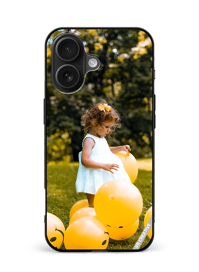 VR CREATIVE Protective Case Cover For Apple iPhone 16 Plus Happy Hapie Smiley Design Multicolour