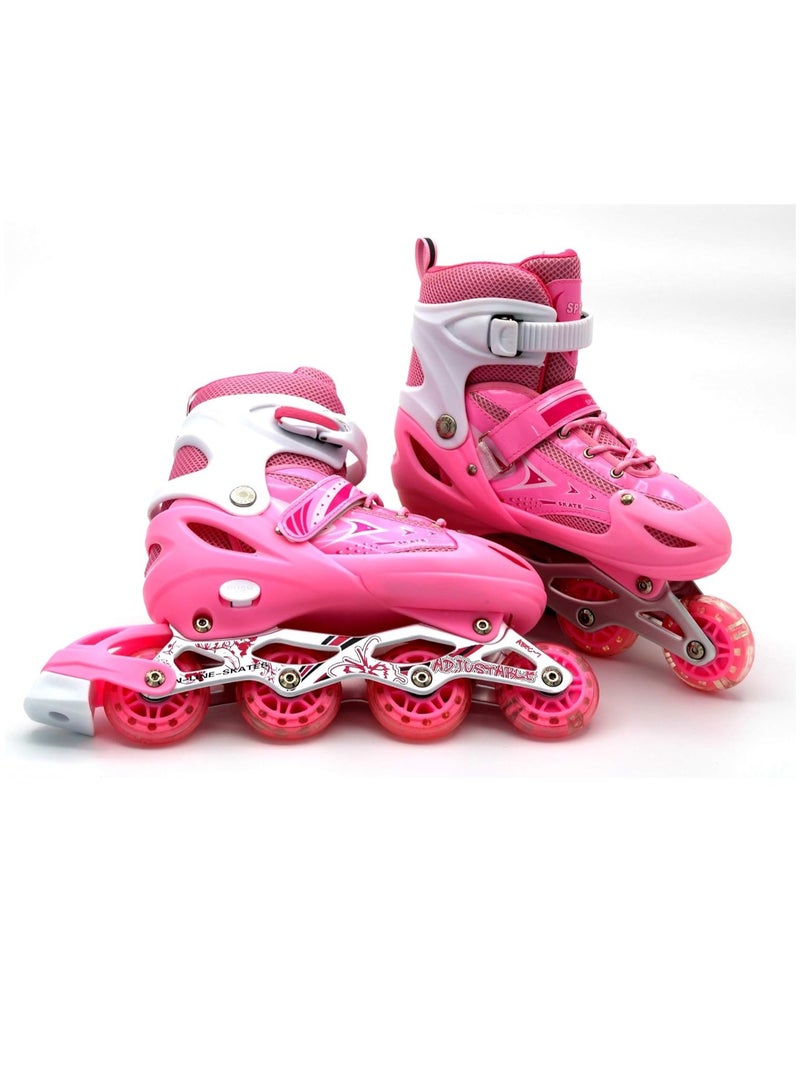 DubaiGallery أحذية أطفال بعجلات، أحذية تزلج بعجلات، عجلات تزلج خفيفة، للأطفال، الفتيات، الأولاد، البالغين - Image 2