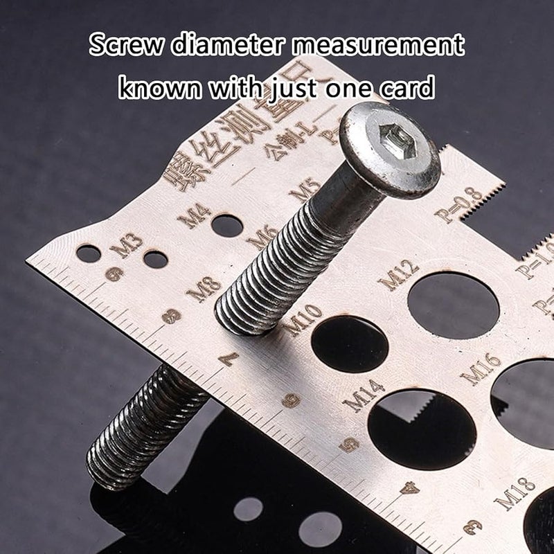 High Accuracy Steel Screw Pitch Gauge Tool For Engineers Mechanics - Image 4