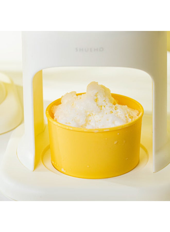 SHUEHO Shu Ke Manual Ice Cream Maker Special Freezing Mold Ice Bowl Accessories, Home Use Hand-cranked Soft Serve Ice Cream Machine [4-piece Set]  - Image 4
