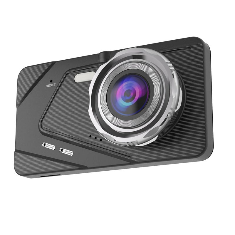كاميرا مراقبة السيارة 1080P Dash Camera مسجلة للخلف والامام بشاشة 4 بوصة وحجرة رؤية ليلية 170° تدعم الرؤية الليلية وWDR والتسجيل الدوري ومشرف موقف السيارة ومستشعر G - Image 2