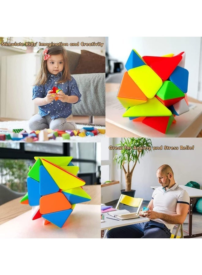 ECVV Special Shaped 3X3 Speed Cubes Unique Design Magic Cube with Fast and Smooth Rotation Magic Cube Puzzle Toys for Kids and Adults - Image 5