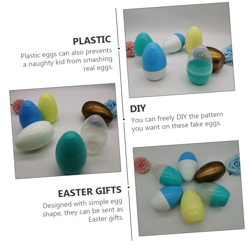 2Pcs Plastic Fillable Easter Eggs Twisted For Easter Party Decoration And Crafts - Image 3