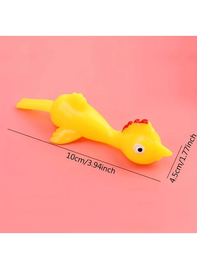 3Pcs Catapult Chick Rubber Chicken Finger Slingshot Toy Fun Prank Gag - Image 4