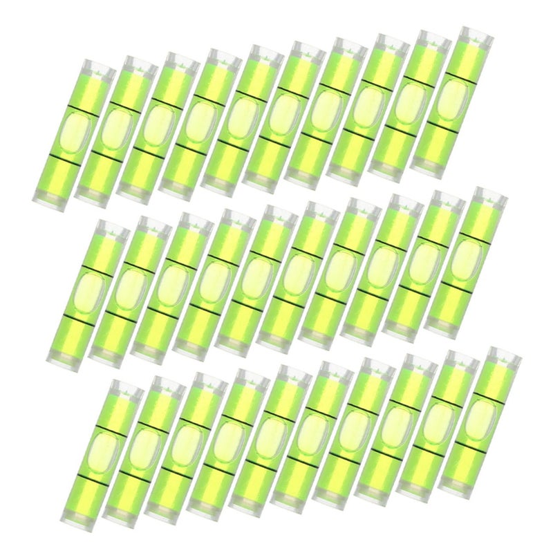 50pcs 8x23mm Small Cylindrical Spirit Level Vials Precision Horizontal Bubble Measuring Instruments for Picture Frame Hanging and Layout Tools - Image 2