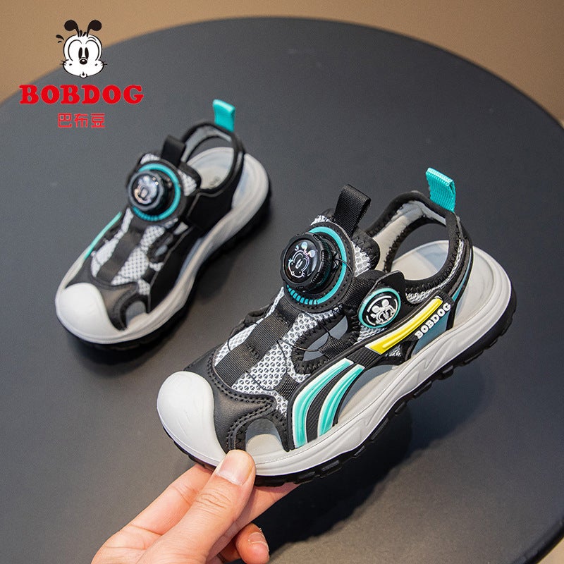 Babudou Kidsren'S Toe-Toe Sandals Boys Summer Beach Shoes 2025 Non-Slip Soft Sole Medium And Large Kidsren'S Sports Sandals - Image 4