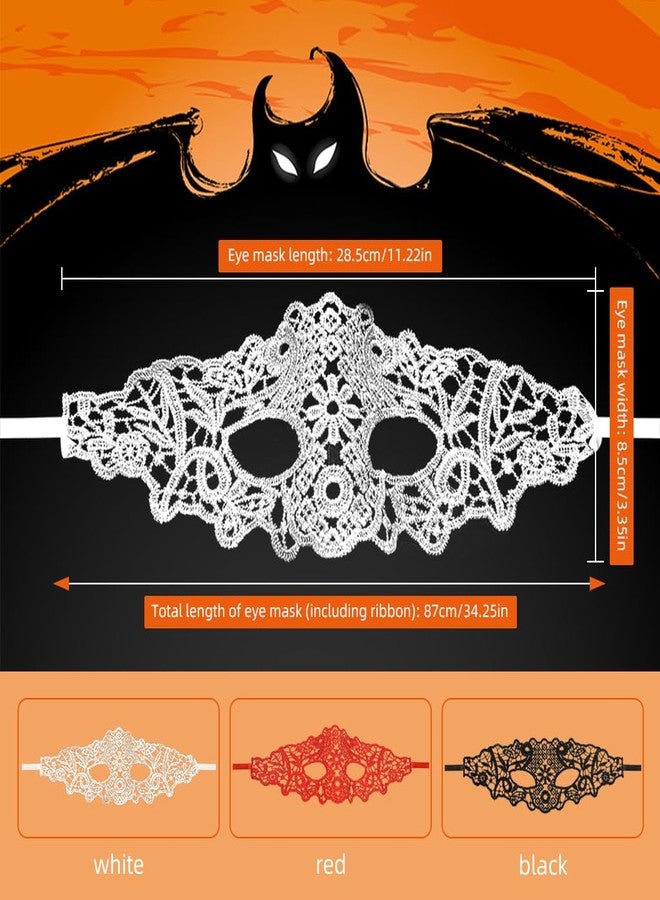 PATPAT® Masquerade Mask for Women, 3 Pcs Party Lace Masquerade Masks, Adult Half Face Mask for Masquerade Party, Proms, Venetian Party, Mardi Gras, Halloween & Cosplay Dressing Up Accessories - Image 2