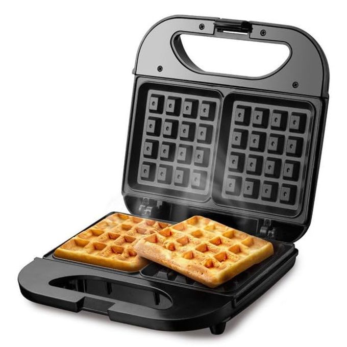 WAFFLE SANDWICH BREAKFAST MACHINE MULTIFUNCTIONAL WAFFLE HEATING MACHINE FOR HOUSEHOLD TOASTER 750W PANINI PRESS GRILL BREAD TOASTER FOR BREAKFAST LUNCH DESSERTS HOME CAMPING