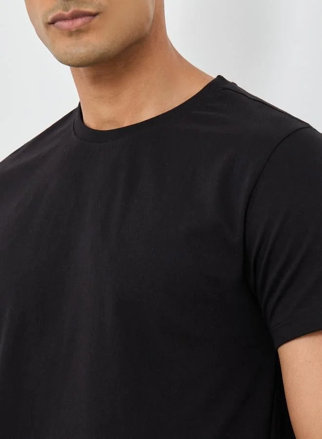 Styli Multi Pack of 2 - Cotton Rich Crew Neck Regular Fit T-Shirt for Men | Best Price UAE