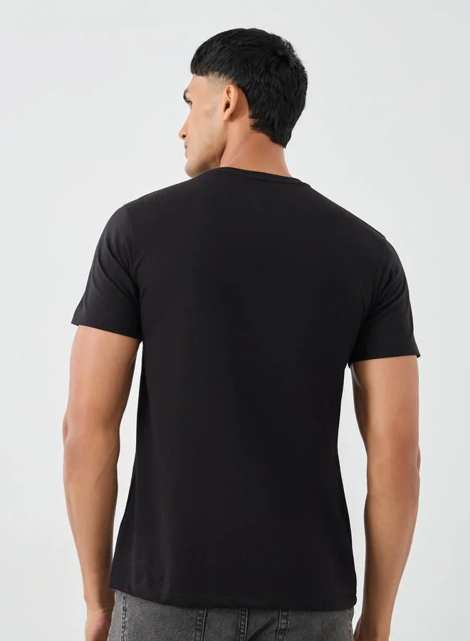 Styli Multi Pack of 2 - Cotton Rich Crew Neck Regular Fit T-Shirt for Men | Best Price UAE