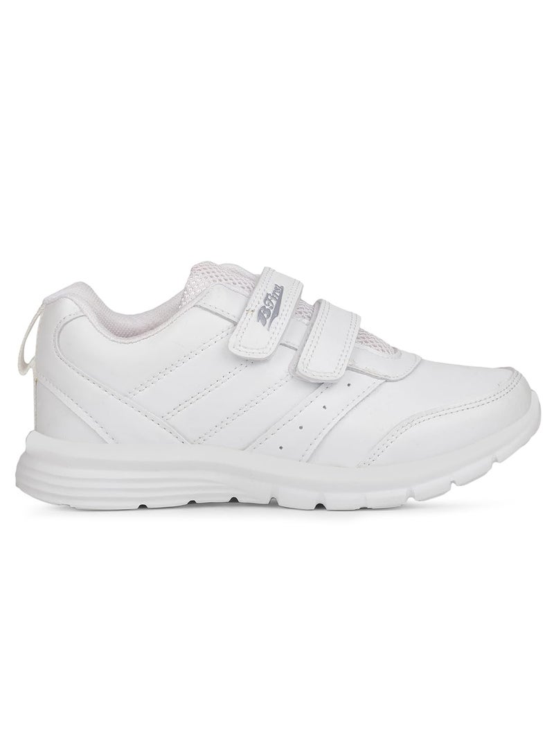 Bata Boys Velcro School Shoes - White (13 UK) (3391549) - Image 3