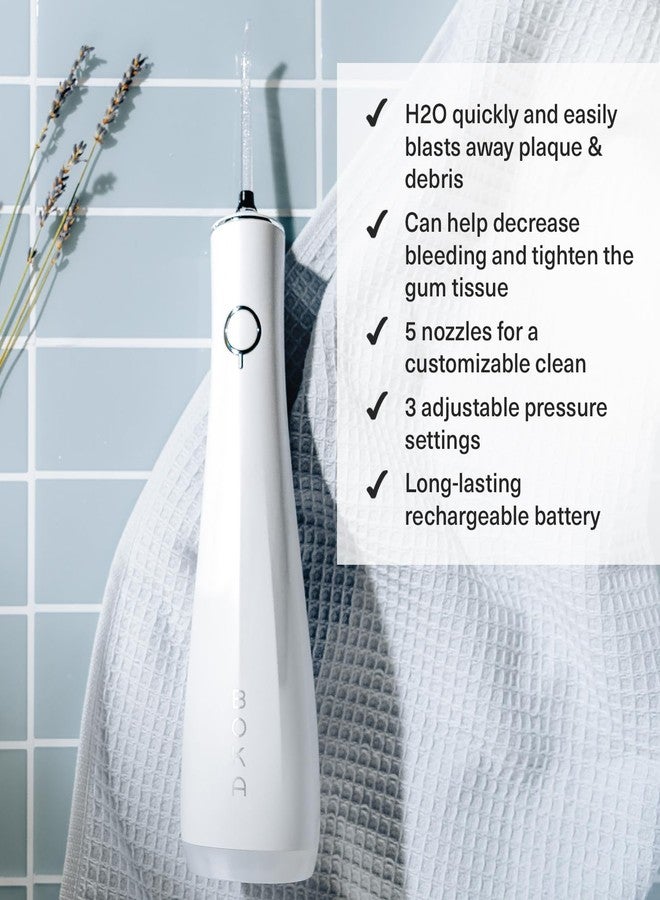 Boka Advanced Water Flosser for Teeth Cleaning, Gums & Braces w/Travel Bag - 3 Pressure Setting, Cordless Rechargeable Floss - Durable & Portable w/ 5 Customizable Piks - IPX7, Dentist Recommended - Image 2