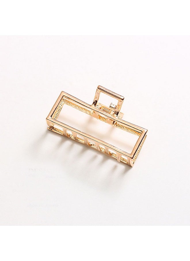 Fodattm Vintage Metal Hair Claw Hair Jaw Clips Hair Clamp Accessories For Women (Rectangle Rose Gold)  - Image 2
