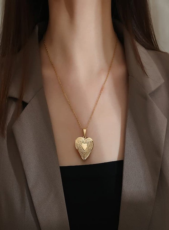 GOHO Photo Heart Pendant Locket With Chain for Women - Image 3