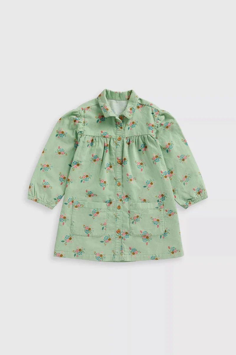 mothercare Green Cord Shirt Dress