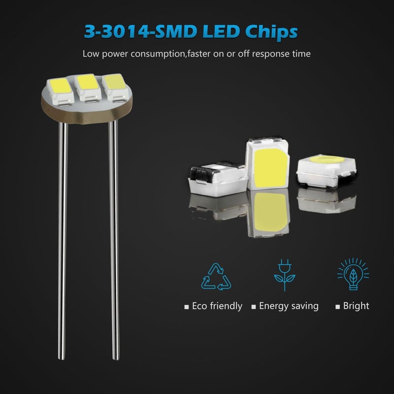 Partsam 20Pcs 4.7mm-12v Car White Mini Bulbs Lamps Indicator Cluster Speedometer Backlight Lighting - Image 4