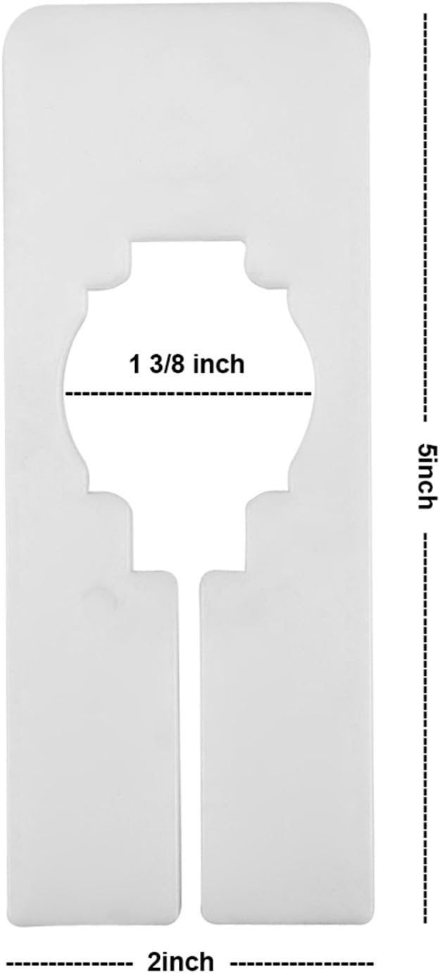 Blulu Blulu 50 Pack Closet Rack Dividers Rectangular with a Marker Pen White Clothing Hanger Dividers Writable and Reusable for Sorting Clothing Size Color - Image 3