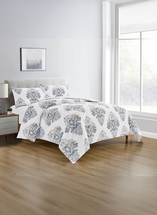 In-House Rudy | Microfiber Comforter Set 4 Pieces - King - 260x240 cm - Multicolor  - Image 1