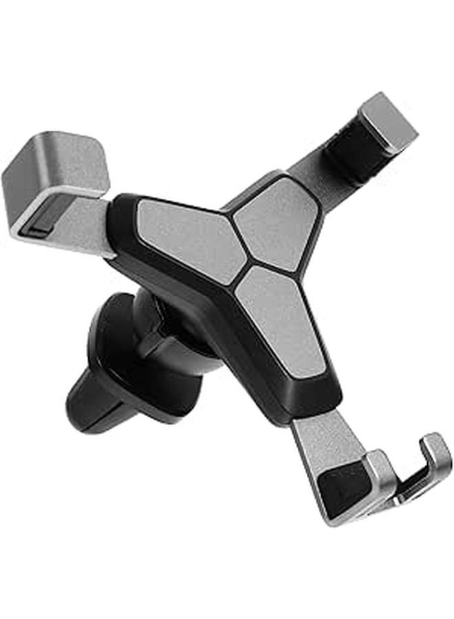 Universal Car Air Vent Phone Holder Mount Adjustable Rotation Cradle For Smartphones Stone Gray - Image 1