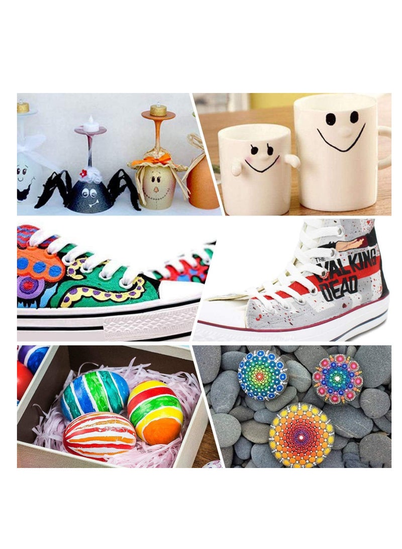 بريميفي مجموعة أقلام طلاء أكريليك مكونة من 12 لونًا للرسم الصخري - Image 5