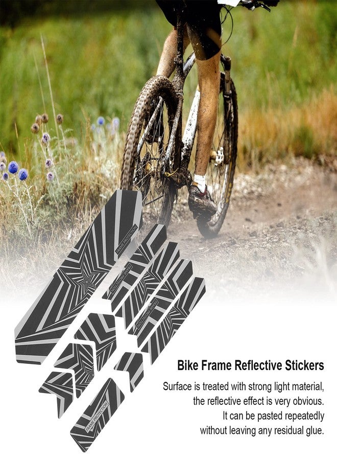 Honio Bike Frame Reflective Stickers, Bike Frame 3D Night Reflection Sticker Obvious for Mountain Bikes for DH Downhill Vehicles - Image 4