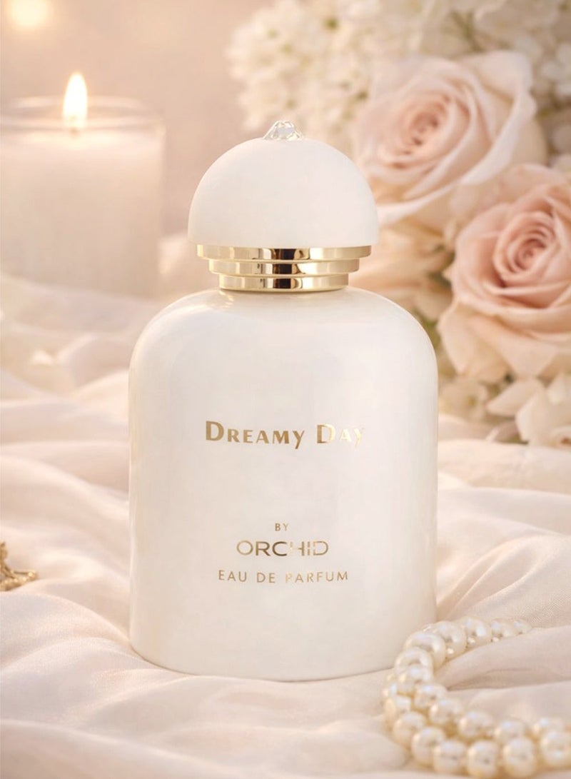 Orchid Dreamy Day Pour Femme Eau De Parfum 100ml Perfume for Women Long Lasting Citrus Floral Fragrance with Bergamot Pear Lily of the Valley Ylang Ylang Rose Musk Benzoin - Image 3