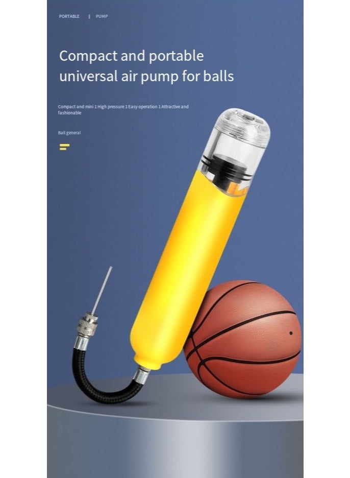 كيو زد مضخة هواء محمولة، أداة نفخ الكرة الرياضية، مضخة كرات متعددة الوظائف لكرة السلة وكرة القدم والكرة الطائرة، مضخة سوداء محمولة - Image 2