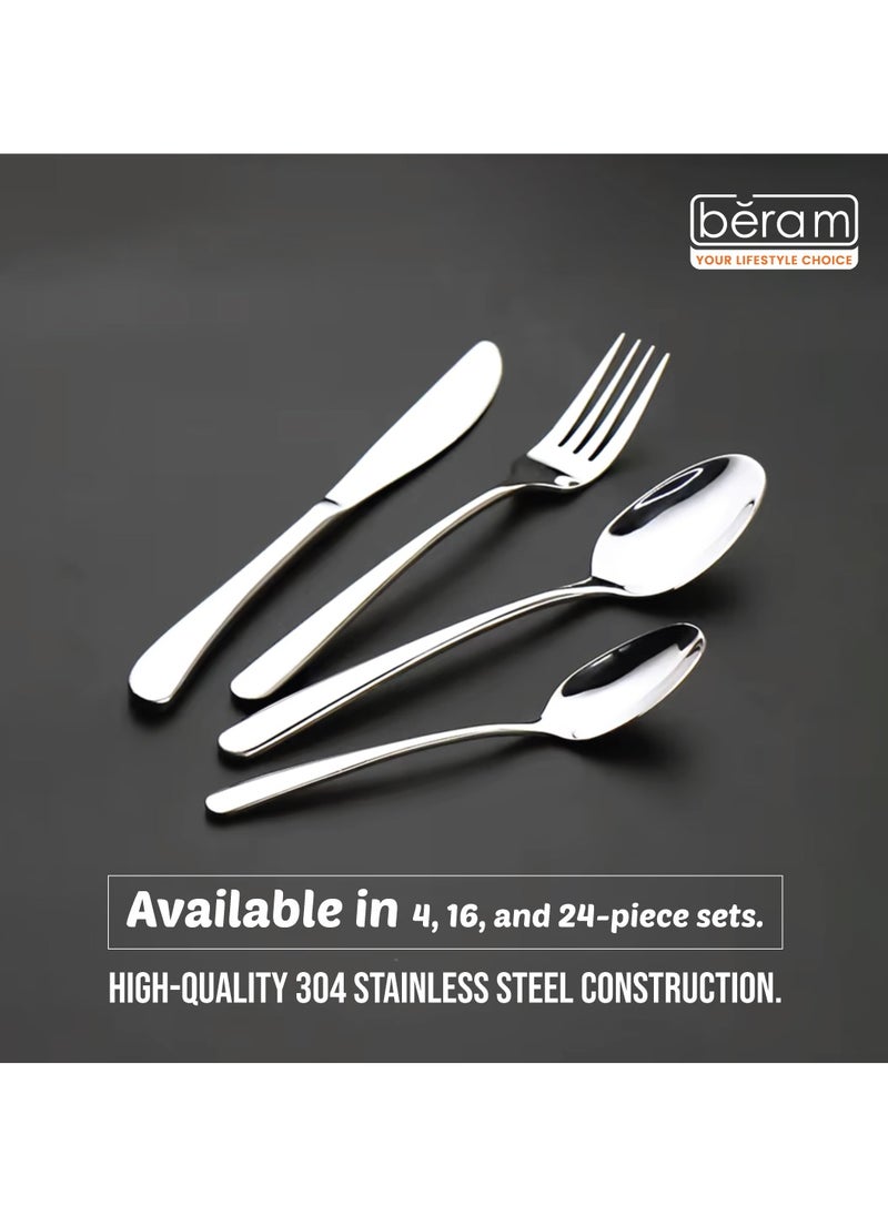 Stainless Edge Cutlery Set, Elegant Silver Non Slip Handles, 18/10 Grade Kitchen Utensils Set, Tableware Set for Home, Restaurants and More - pzsku/Z9736350EC1BE8EF84C43Z/45/_/1737972666/780b7fda-1069-41b1-bf59-e757d0f74f52