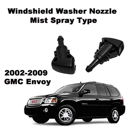 ZHPTAM ZHParty Front Windshield Washer Nozzle Wiper Spray Jet Kit fit for 2002-2009 GMC Envoy, Chevrolet Trailblazer, 02-04 Oldsmobile Bravada, 04-07 Buick Rainier, Pack of 2 - Replaces OEM # 15878745 - Image 2