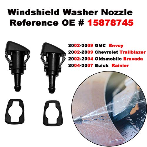 ZHPTAM ZHParty Front Windshield Washer Nozzle Wiper Spray Jet Kit fit for 2002-2009 GMC Envoy, Chevrolet Trailblazer, 02-04 Oldsmobile Bravada, 04-07 Buick Rainier, Pack of 2 - Replaces OEM # 15878745 - Image 5