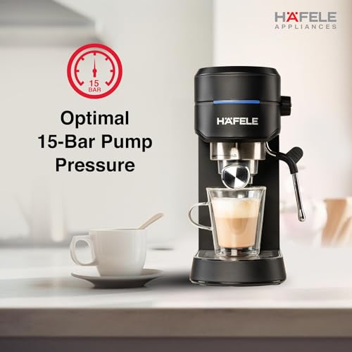 Hafele U-Kaffee Espresso Coffee Machine, 15-Bar Pressure, Removable Water Tank (1L), Single/Double Espresso, Cappuccino & Latte, Thermoblock Technology, 1450 W - Image 2