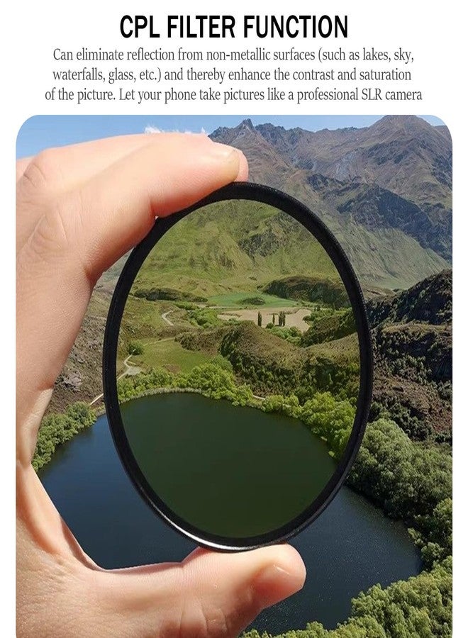 EYSOFT 52mm Clip-on CPL Phone Camera Lens Filter Kit, Circular Polarizer Polarizing Filter Compatible with iPhone 16 15 14 13 12 11,Upgrade Smartphones Portable Polarizer - Image 4