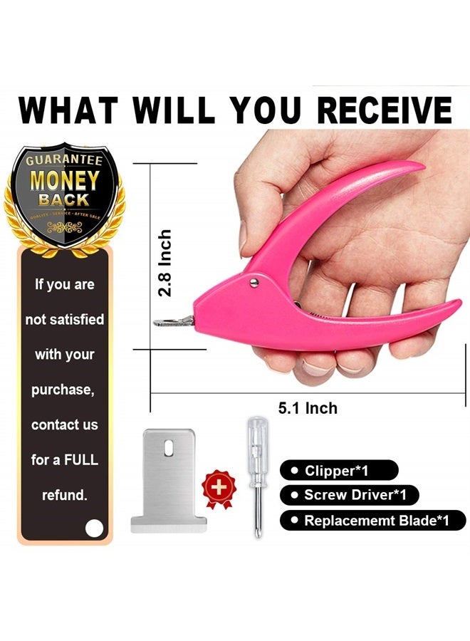 GA&EN Pink Adjustable Artificial Acrylic Fake Nail False Nail Tip Clipper Cutter Trimmer Manicure Pedicure Sharp Blade Clip Tool for Salon Home Nail Art Beauty Design DIY - Image 2