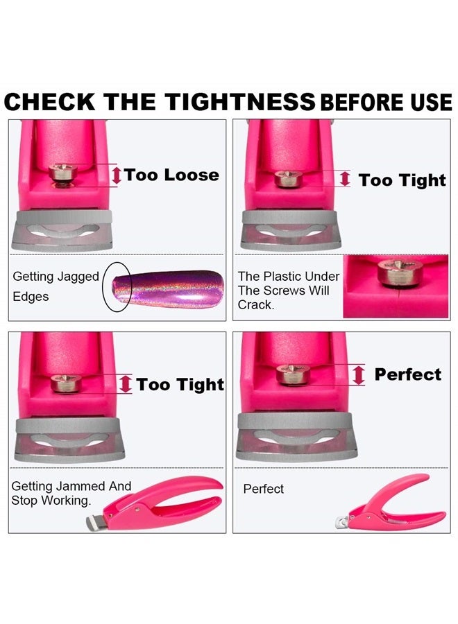 GA&EN Pink Adjustable Artificial Acrylic Fake Nail False Nail Tip Clipper Cutter Trimmer Manicure Pedicure Sharp Blade Clip Tool for Salon Home Nail Art Beauty Design DIY - Image 4