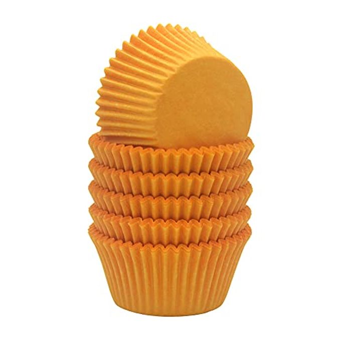 ORANGE CUPCAKE LINERS GREASEPROOF PAPER STANDARD BAKING CUPS FOR PARTY AND MORE 150COUNT