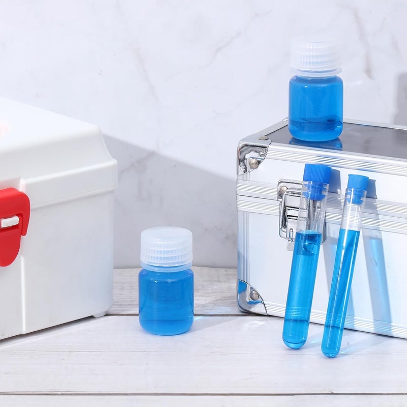 Tatuo 12 Pcs 1oz 30ml Polypropylene Wide Mouth Reagent Bottle Plastic Sample Bottles with Screw Caps Translucent PP Sample Containers with Lid for Liquids, Laboratory, Classroom, or Storage at Home Solid anti-deform - Image 4