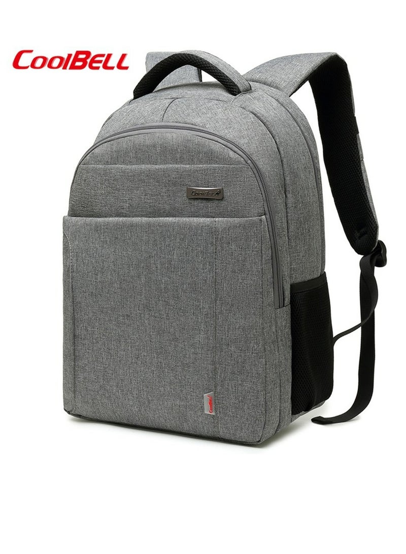 CoolBELL Large Capacity Outdoor Backpack Multi-Functional Laptop Bag Briefcase Grey - Image 2